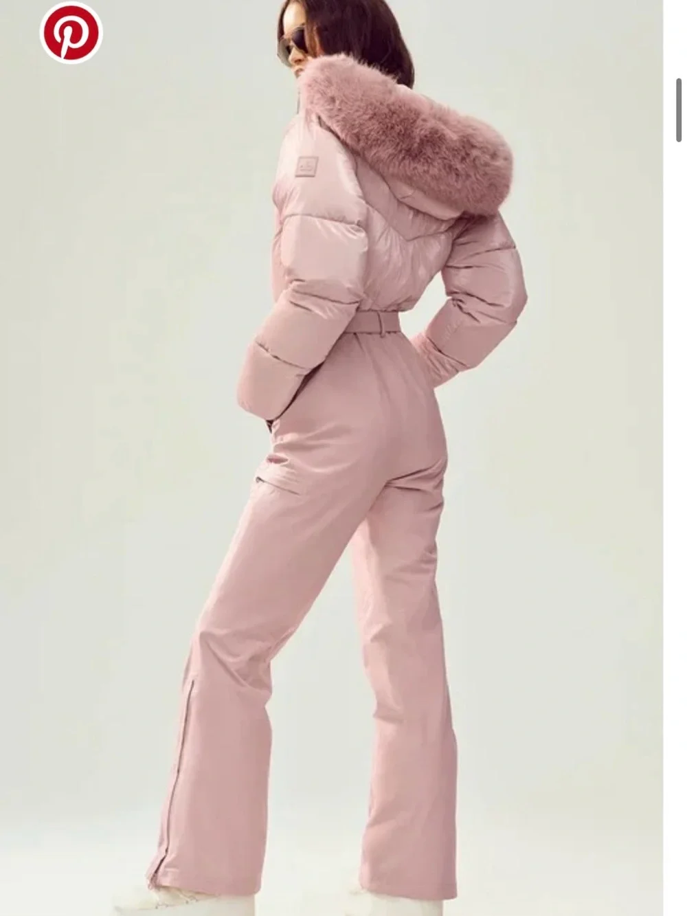 ALO Pink Champagne Polar Star Ski Suit M